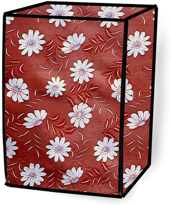 JM Homefurnishings Front Loading Washing Machine  Cover(Width: 63 cm, Brown, White)