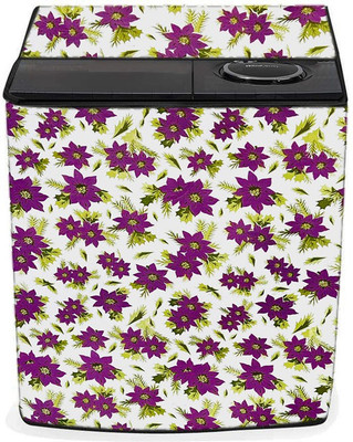 SAVEIT Semi-Automatic Washing Machine  Cover(Width: 57 cm, Off White, Purple)