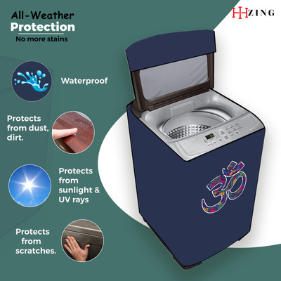 Hizing Top Loading Washing Machine  Cover(Width: 69 cm, Blue, Pink)