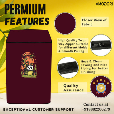 Amodori Top Loading Washing Machine  Cover(Width: 67 cm, Orange, Maroon)