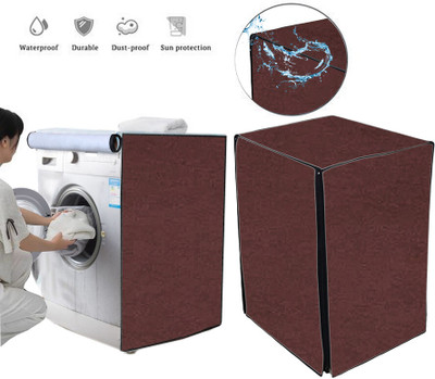Rubieq Front Loading Washing Machine  Cover(Width: 62 cm, Brown)