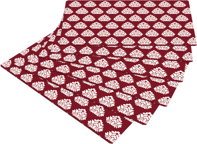 KUBER INDUSTRIES Rectangular Pack of 6 Table Placemat(Maroon, PVC)