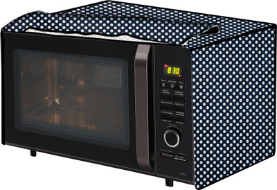 The Furnishing Tree Microwave Oven  Cover(Width: 35.5 cm, Polka dot Pattern Navy)