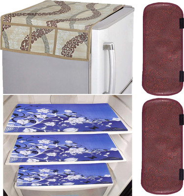 KUBER INDUSTRIES Refrigerator  Cover(Width: 56 cm, Cream)