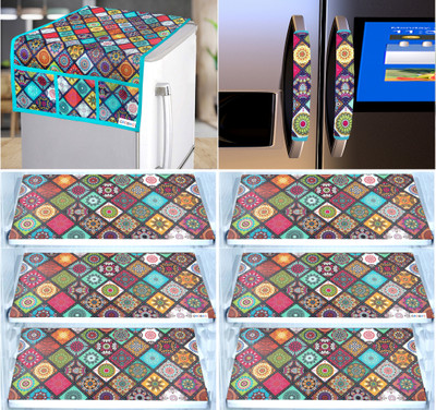 Crosmo Refrigerator  Cover(Width: 53 cm, Multicolor)