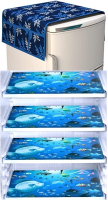 rulit Fridge Mat(Width: 30 cm, Blue Patti)