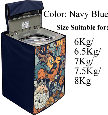 Declooms Top Loading Washing Machine  Cover(Width: 61 cm, Blue)