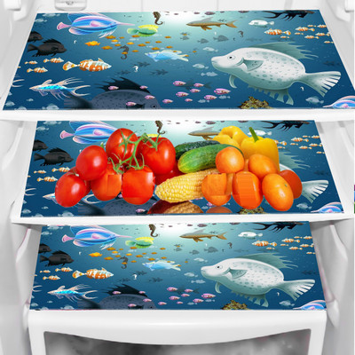 SANRAKSSHAN Fridge Mat(Width: 44 cm, Multicolor)