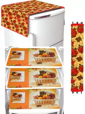 Crosmo Refrigerator  Cover(Width: 64 cm, Yellow)