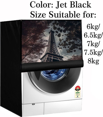 Declooms Front Loading Washing Machine  Cover(Width: 61 cm, Black)
