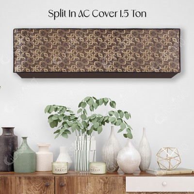 Glassiano Air Conditioner  Cover(Width: 109.22 cm, Black::Brown)
