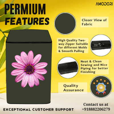 Amodori Top Loading Washing Machine  Cover(Width: 66 cm, Green, Pink)