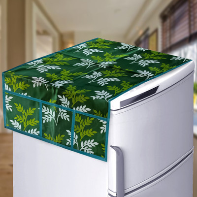 Kanushi Industries Refrigerator  Cover(Width: 54 cm, Green)