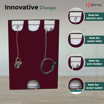 Hizing Front Loading Washing Machine  Cover(Width: 65 cm, Maroon)