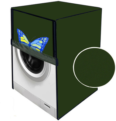 JM Homefurnishings Front Loading Washing Machine  Cover(Width: 69 cm, Green)