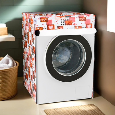 Heart Home Front Loading Washing Machine  Cover(Width: 60 cm, White)