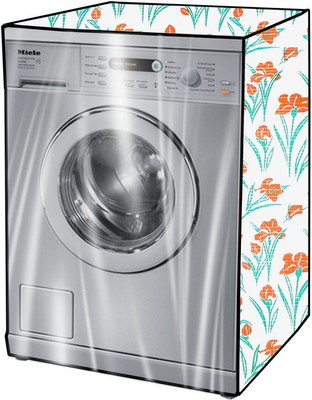 KVAR Front Loading Washing Machine  Cover(Width: 71 cm, Orange, White)
