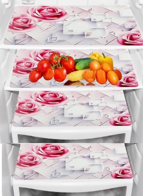 REVEXO Fridge Mat(Width: 32 cm, Multicolor, Transparent)