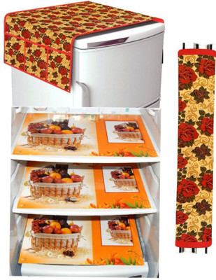 LAPHINO Refrigerator  Cover(Width: 100 cm, YELLOW)