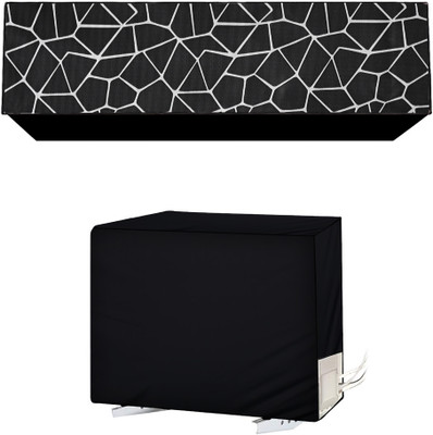 Star Weaves Air Conditioner  Cover(Width: 106 cm, Black)
