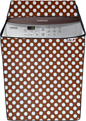 AAVYA UNIQUE FASHION Top Loading Washing Machine  Cover(Width: 63.7 cm, Brown,White)