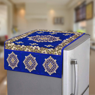 E-Retailer Refrigerator  Cover(Width: 53 cm, Blue)