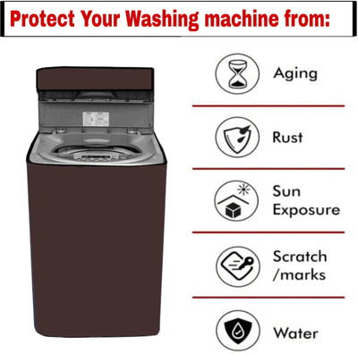 buybuzz Top Loading Washing Machine  Cover(Width: 58 cm, Brown)