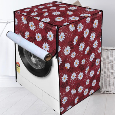 Casadiasi Front Loading Washing Machine  Cover(Width: 63 cm, Maroon, White)