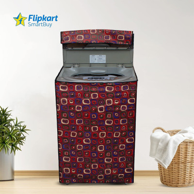 Flipkart SmartBuy Top Loading Washing Machine  Cover(Width: 63 cm, Red Blue)