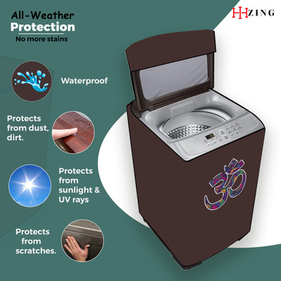 Hizing Top Loading Washing Machine  Cover(Width: 58 cm, Brown, Pink)
