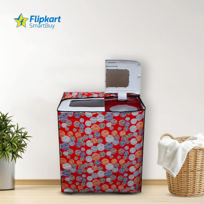 Flipkart SmartBuy Semi-Automatic Washing Machine  Cover(Width: 83 cm, Orange, Blue)