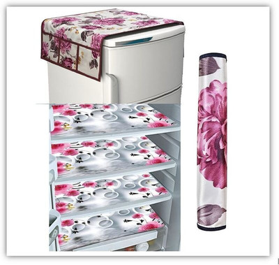 rulit Refrigerator  Cover(Width: 30 cm, PINK)