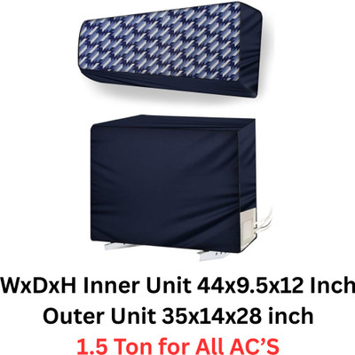 SEAHAVEN Air Conditioner  Cover(Width: 111 cm, Blue, Black)