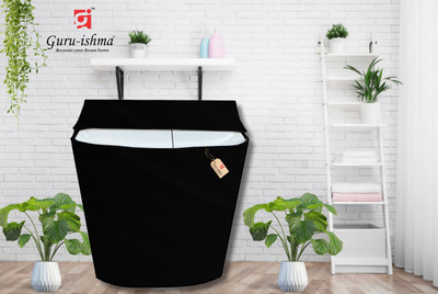 GURU ISHMA Semi-Automatic Washing Machine  Cover(Width: 82.55 cm, Black)