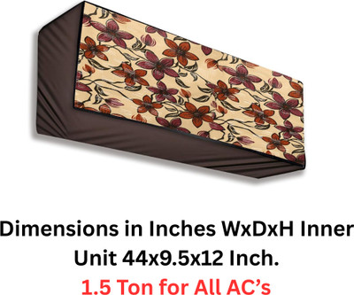 Amarud Air Conditioner  Cover(Width: 111 cm, Brown, Beige)