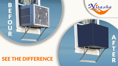 Nitasha Air Conditioner  Cover(Width: 69 cm, Blue)