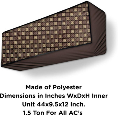 AG Creations Air Conditioner  Cover(Width: 111 cm, Brown::Yellow)