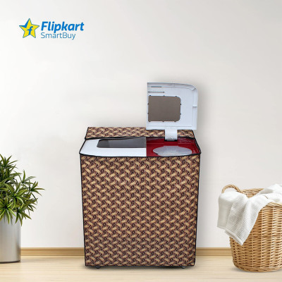 Flipkart SmartBuy Semi-Automatic Washing Machine  Cover(Width: 89 cm, Brown, Beige)