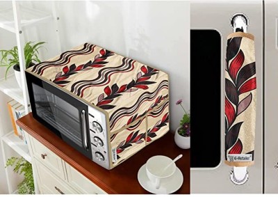 E-Retailer Microwave Oven  Cover(Width: 35 cm, Length-91cm) With utility Pockets and 1Pc Handle Cover (Red, Pack of-2Pcs)