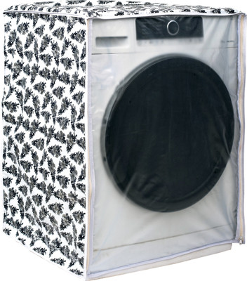 Classic Front Loading Washing Machine  Cover(Width: 62 cm, Black & White)