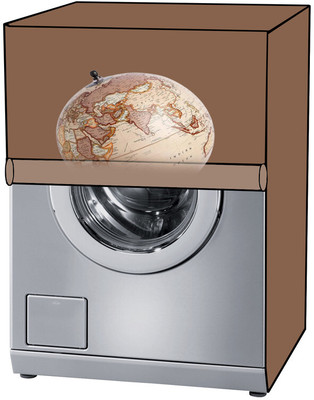 KVAR Front Loading Washing Machine  Cover(Width: 66 cm, Beige)