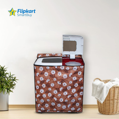 Flipkart SmartBuy Semi-Automatic Washing Machine  Cover(Width: 89 cm, Brown, Multicolor)