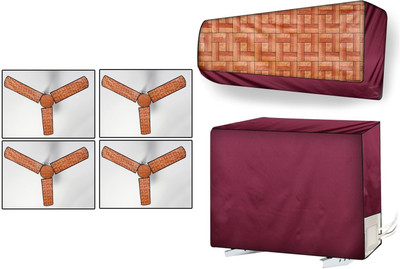 Stylista Air Conditioner  Cover(Width: 114.3 cm, Seamless Brick)