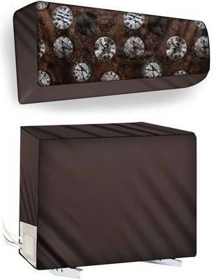 The Furnishing Tree Air Conditioner  Cover(Width: 114.3 cm, Set of 2 Ton Split AC Cover)