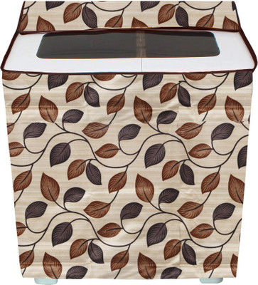 E-Retailer Semi-Automatic Washing Machine  Cover(Width: 84 cm, Suitable For 5 To 8 KG Washing Machines, Brown)
