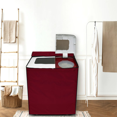 Glassiano Semi-Automatic Washing Machine  Cover(Width: 80 cm, Maroon)