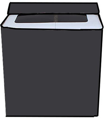 JM Homefurnishings Semi-Automatic Washing Machine  Cover(Width: 82 cm, Grey)