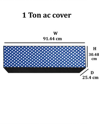 AAVYA UNIQUE FASHION Air Conditioner  Cover(Width: 91.44 cm, Blue,White)