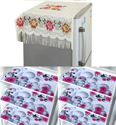 GRISHA Refrigerator  Cover(Width: 53 cm, Multicolor)