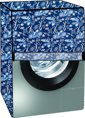 KVAR Front Loading Washing Machine  Cover(Width: 70 cm, White, Blue)